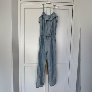 Polo by Ralph Lauren Chambray denim Jumpsuit Romper Classic Preppy Heritage teen